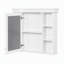 Armoire de rangement murale moderne pour salle de bain de 90 cm (35,5 pouces) avec porte-miroir et 6 tablettes ouvertes-495600345