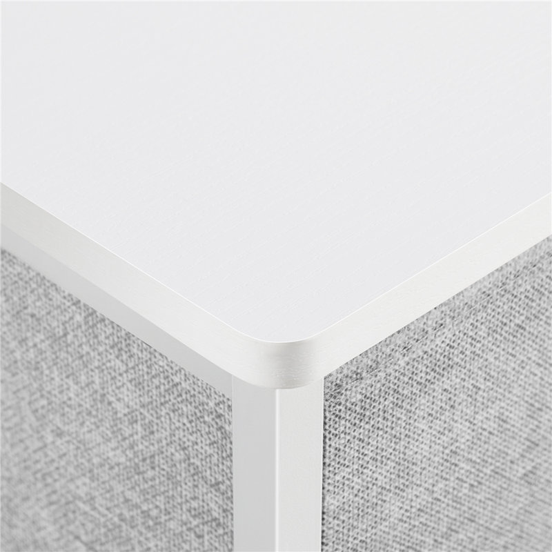 45cm W 3 - Drawer Chest of Drawers, Light Grey, White