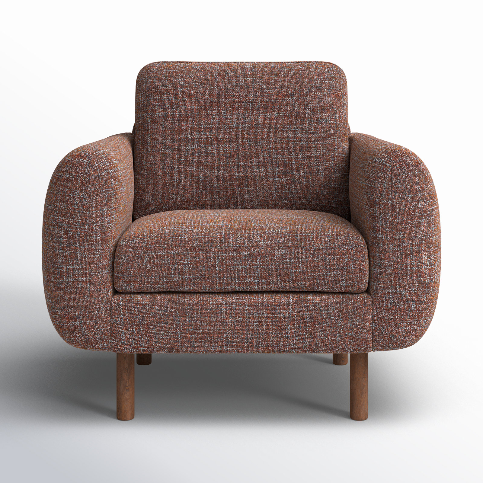 Leno Upholstered Armchair, Caramel Performance Chenille