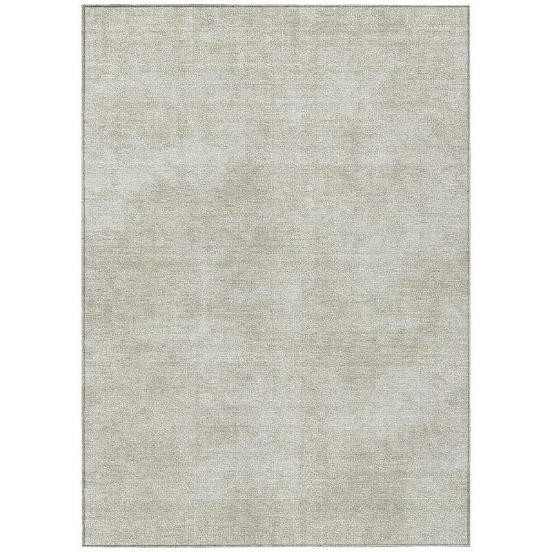 Orlena Beige Washable Indoor-Outdoor Rug - , 3' x 5'