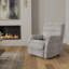 Fauteuil relevable moelleux en tissu colombe Lucie