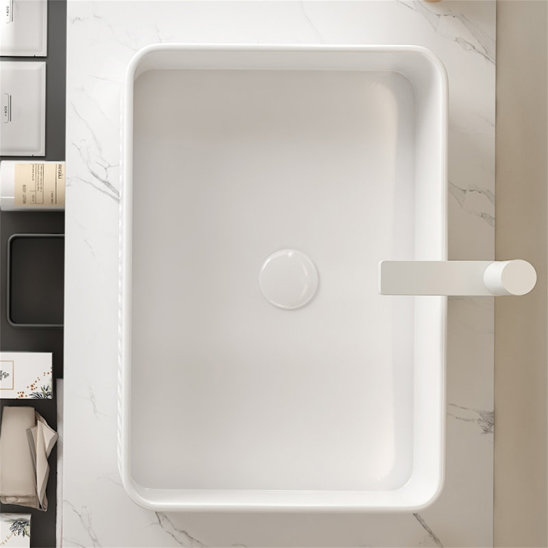 Lavabo de salle de bain 20 po, Blanc