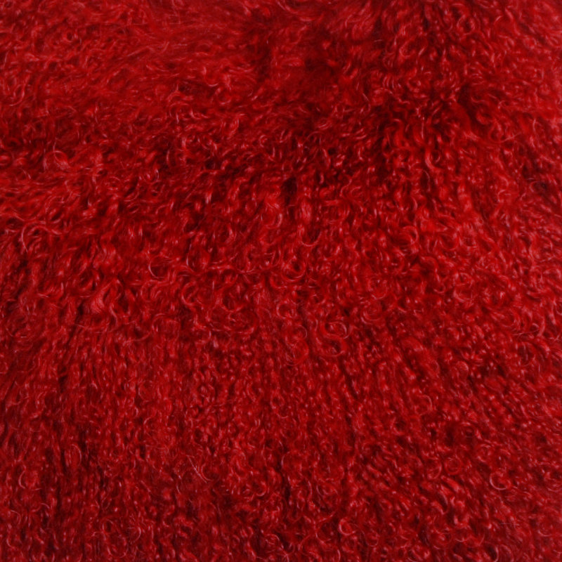 Wool Reversible Throw Pillow, Red, Down Insert