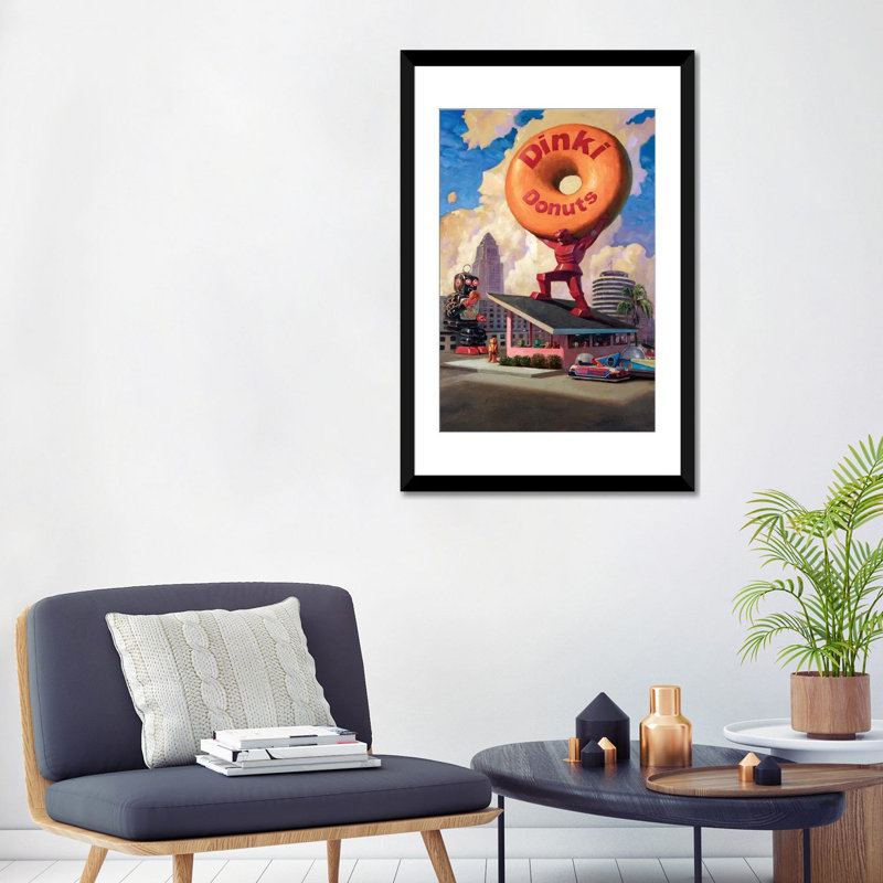 "robo atlas" par eric joyner, impression sur toile, H 32 po x l 24 po x P 1 po, Papier d'art encadré noir, Blanc