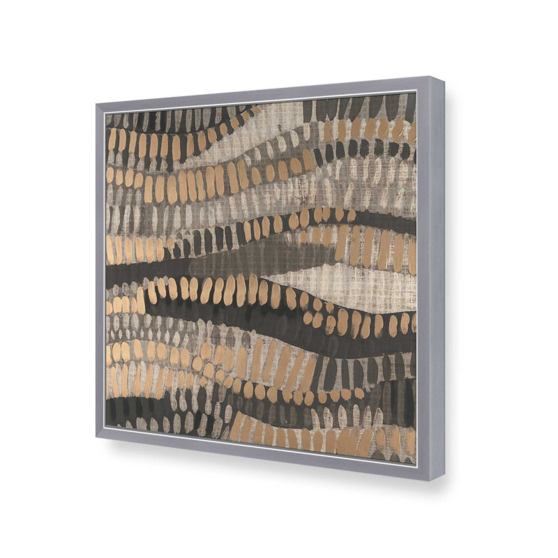«Metallic Onulation I» par June Erica Vess, reproduction d'art, Argent argent, H 20 po x l 20 po