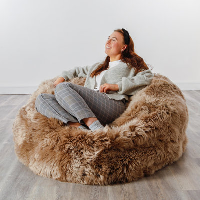 Genuine Fur Bean Bag Sofa