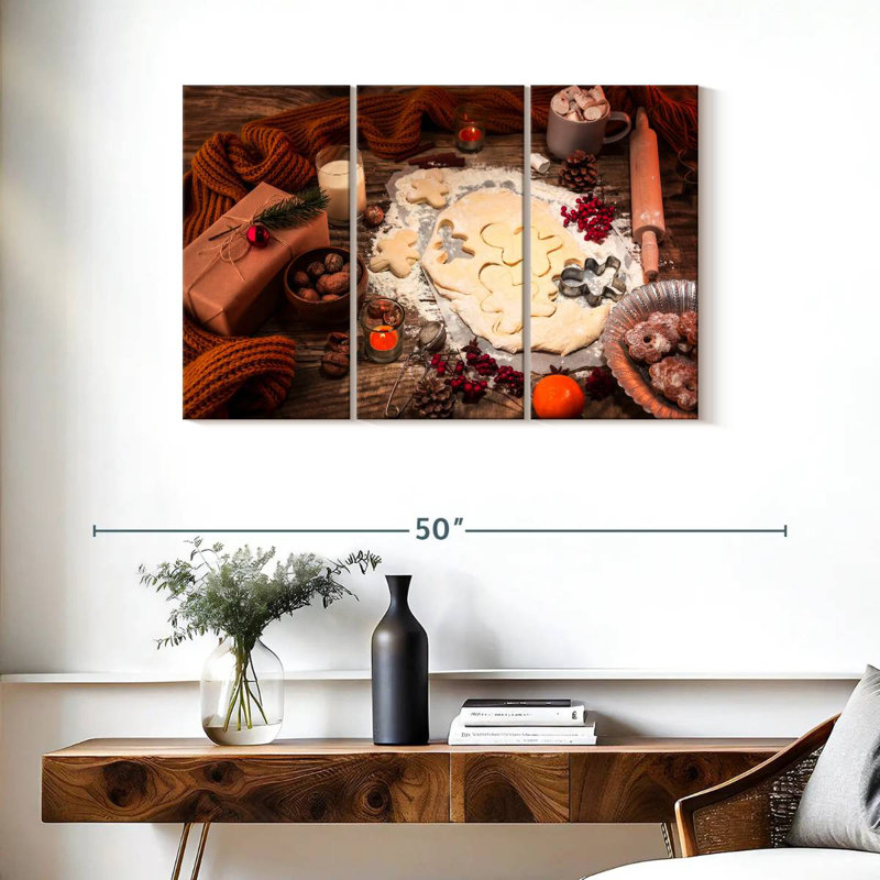 Senne Baking Gingerbread Men, 24" H x 38" W