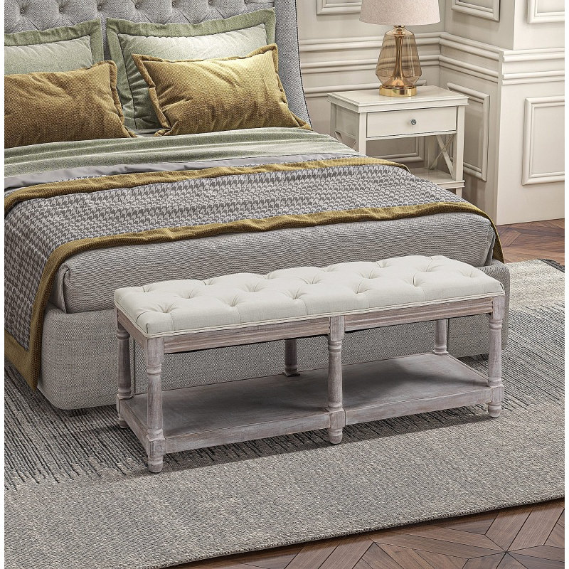 Fabric Upholstered Storage Bench
