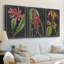 Dramatic Tropicals I - Toile tendue avec châssis sur mesure - 3 pièces-381913458