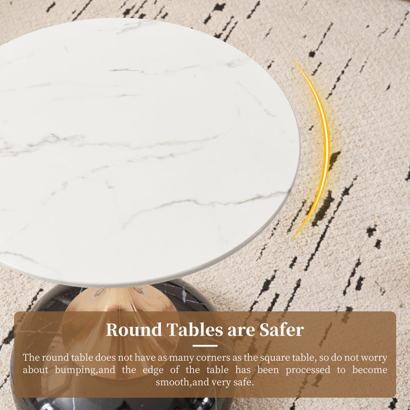 Round Pedestal End Table