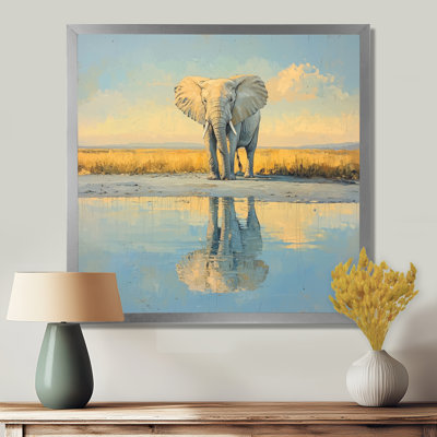 Halpin Elephant At The Waters Edge Of Africa III - elephant Wall Art
