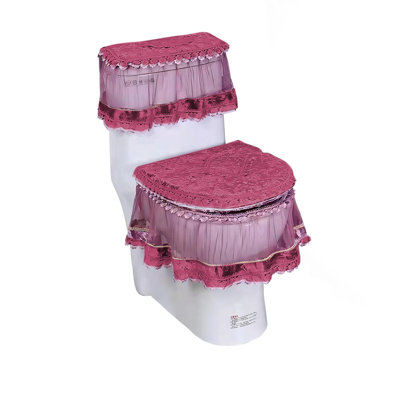 toilets seat European Lace Toilet Cover With Zipper 3 Piece Bathroom Decorative Toilet Tank Cover
