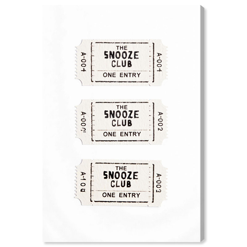 «Snooze Club Entrée», impression sur toile par Art Remedy, Toile tendue avec châssis, H 30 po x l 20 po
