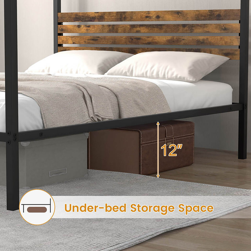 Willowdean Metal Canopy Bed, Queen
