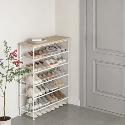 Rustic Style Metal Shoe Rack