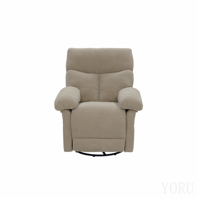 Fauteuil inclinable, moderne et pivotant avec fauteuil texturé rembourré avec tissu texturé pour le salon et la chambre de bébé