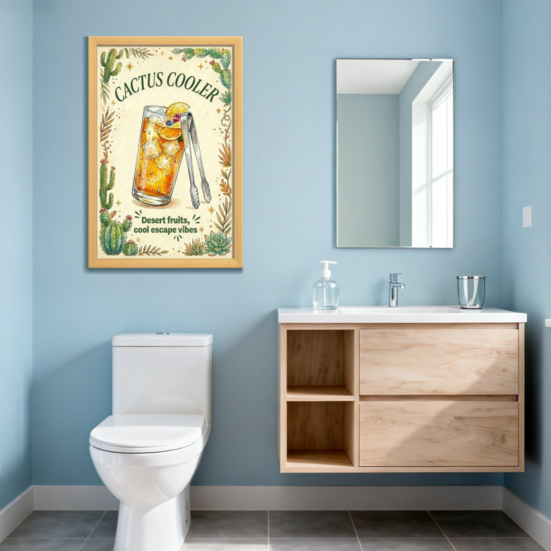 Nourriture et boissons Cactus Cooler Desert Fruits Cool Escape Vibes, H 18 po x l 12 po, Toile tendue, Ne s’applique pas
