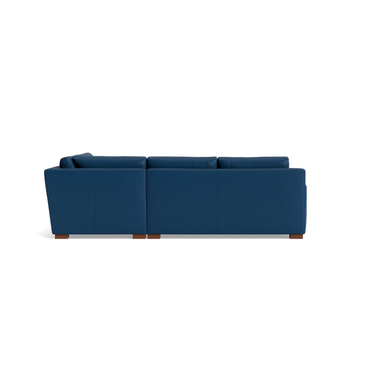 Catalina Sectional, Right Hand Facing, Leather - Deep Blue