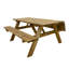 Aaliyah 6 - Person Wood Patio Dining Set with Rectangular Table-1959720809