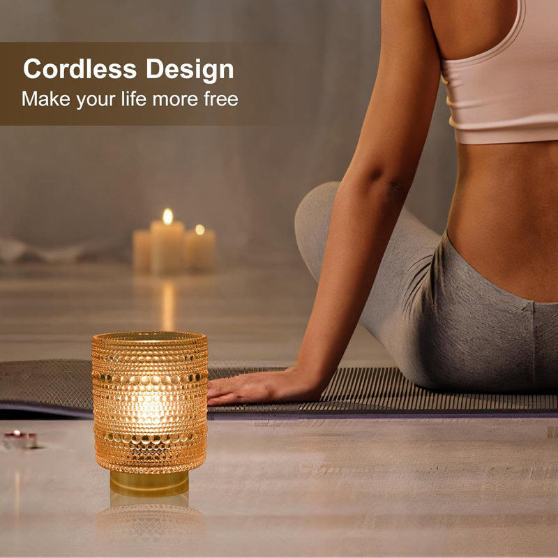 Lampe de table sans fil à DEL avec minuterie d'arrêt automatique, veilleuse à piles portable pour la chambre à coucher, l'entrée, le camping et l'extérieur