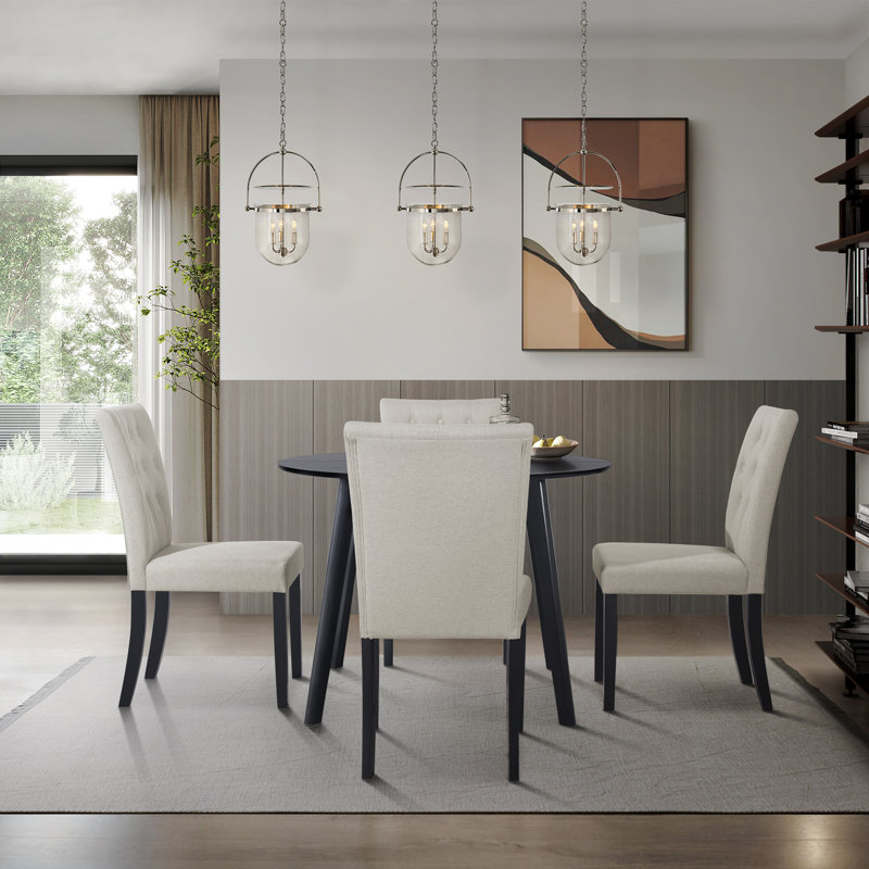 Asuncin 4 - Person Four Leg Dining Set, Beige