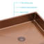 Lavabo de salle de bain 19 po x 15 po en acier inoxydable or rose - Peu d'entretien requis avec un système de drainage avancé
