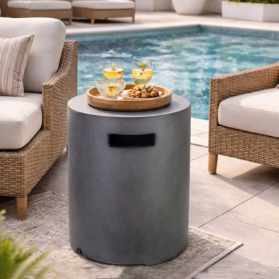 Couvercle de réservoir de propane rond gris l 16 po x H 20 po Marabe