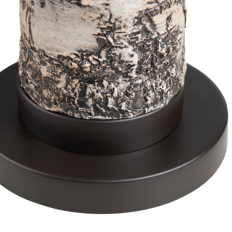 29" Metal Table Lamp With Black Shade