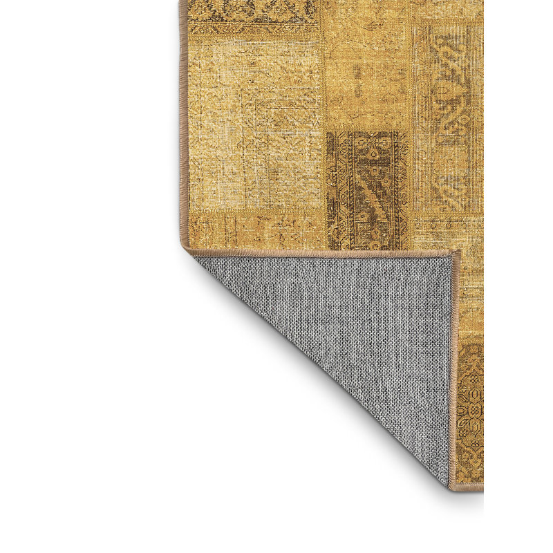 Washable Patchwork Indoor Rug, Rectangle 3' x 5'