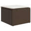 Ensemble de canapé de jardin Vidaxl brun, blanc crème