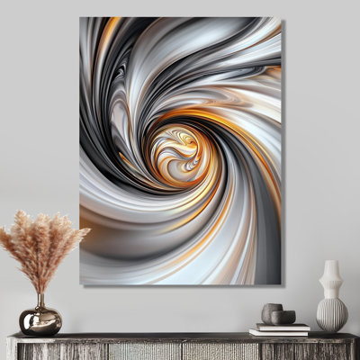 Céleste symphonie de tourbillon fractal - Art abstrait en métal, impression sur métal fractal