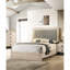 Meuble de lit contemporain très grand californien avec tête de lit en bois d'hévéa 1pc-883050647