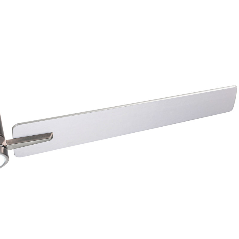 52" Lowe Profile Ceiling Fan With Light, Brushed Nickel, Brushed Nickel