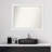Blanco White Wood Bathroom Vanity Non-Beveled Wall Mirror-1013219919