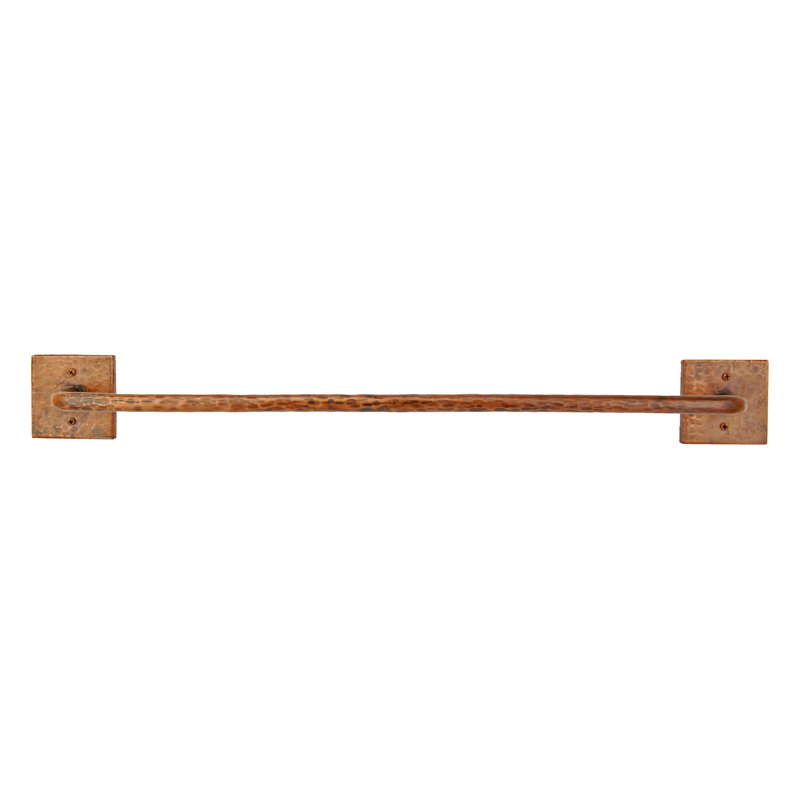 30" Hammered Copper Towel Bar