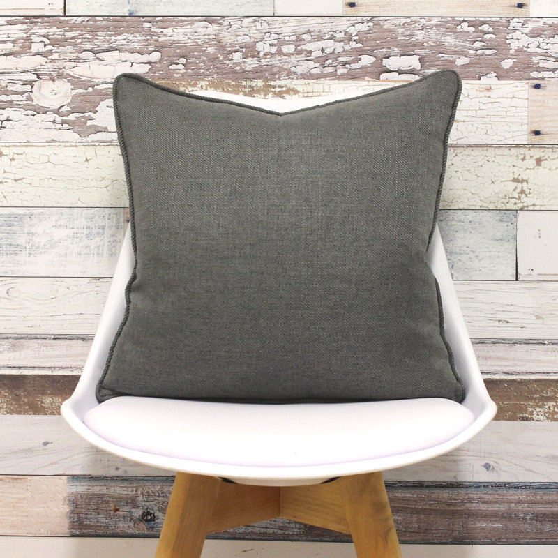 Miyan Square Throw Cushion, 55cm H x 55cm W x 5cm D, Grey