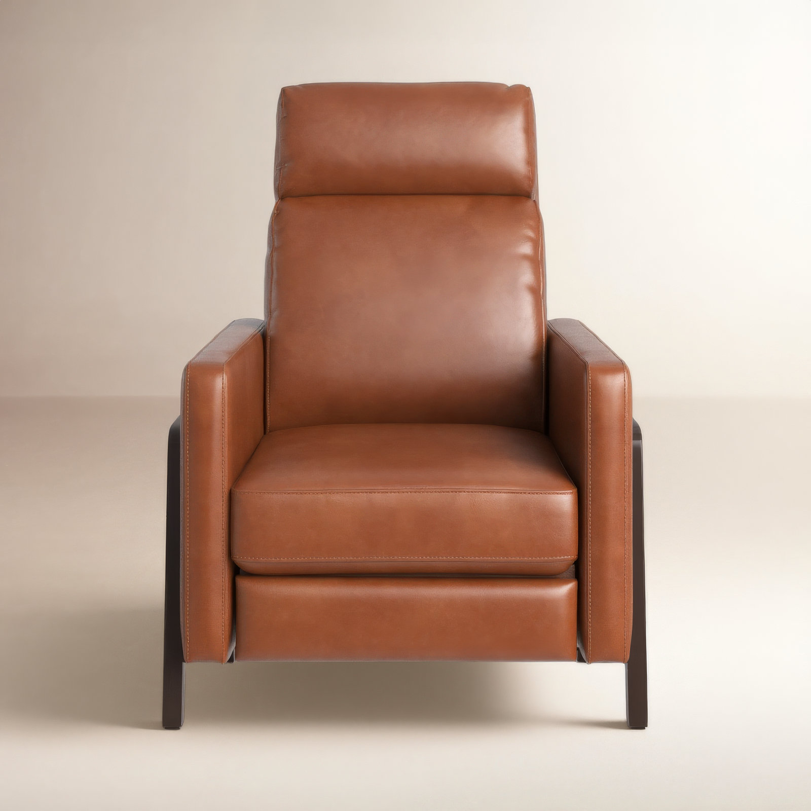 Bosse Vegan Leather Recliner, Caramel Performance Faux Leather