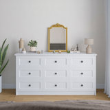 Double Dresser With 9 Drawers