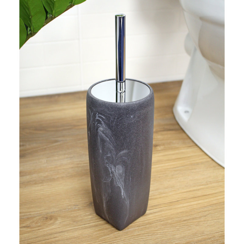 Cvetko Free-Standing Toilet Brush and Holder, Grey