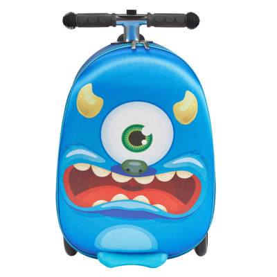 Valise à roulettes bleue pour enfants avec valise 20 pouces