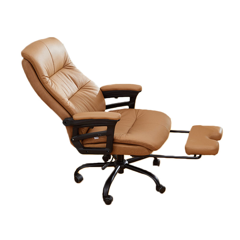 Fauteuil de direction avec appui-tête, Brun