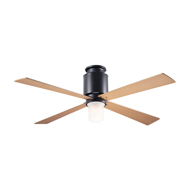Lapa 50'' Ceiling Fan with Light Kit, Fan Speed and Light Control (3-wire), Maple, Dark Bronze