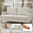 Upholstered Square Arm Loveseat-902204783