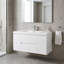 Meuble-lavabo suspendu de 48 po avec lavabo simple, blanc, armoire en mélamine et lavabo intégré en résine, fermeture amortie et entièrement assemblé.-1397478084-1397459716
