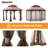 Sunjoy 13.5 ft. x 13.5 ft. Brown Steel Gazebo with 2-tier Tan and Brown Dome Canopy