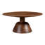 Table basse à piédestal avec grain de bois naturel