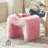Catargiu Faux Fur Upholstered Ottoman-800239395