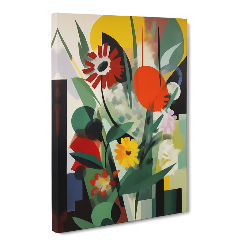 Bauhaus Flowers Vol.4 - Wrapped Canvas, 76cm H x 50cm W x 3cm D