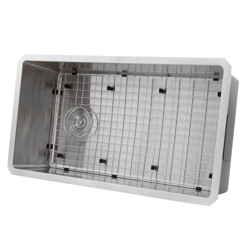 Island 32'' L Undermount Single Bowl Stainless Steel Kitchen Sink
