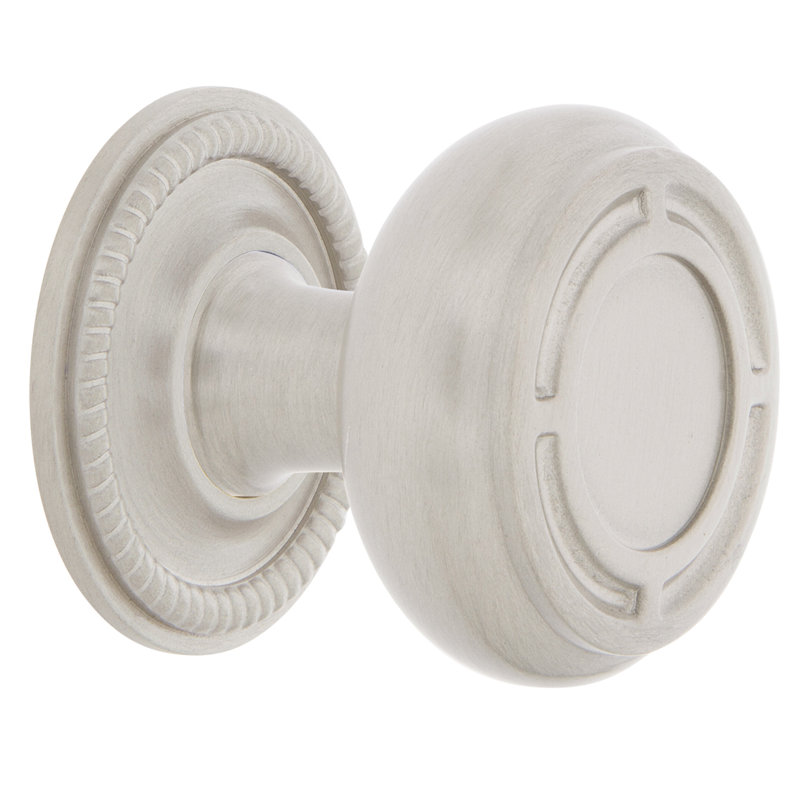 Mission 1 3/8" Diameter Round Knob, Satin Nickel